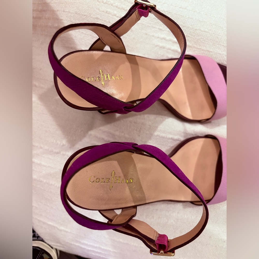 Cole Haan x Nike Air Minetta Purple Strappy Heel - Picture 2 of 6
